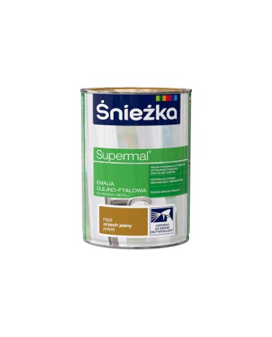Farba do drewna i metalu orzech jas 0,8 L Supermal ŚNIEŻKA Farba do drewna i metalu orzech jas 0,8 L Supermal ŚNIEŻKA