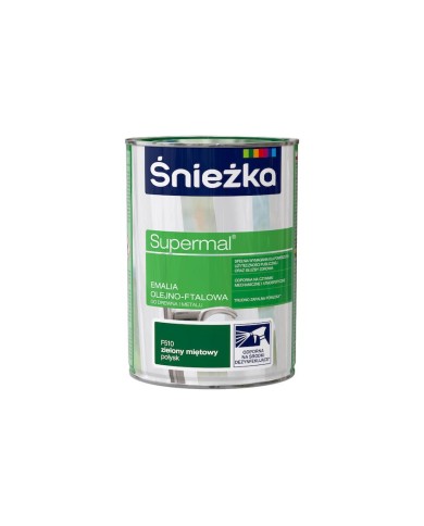 Farba Supermal 0,8 L zielona mięta do drewna i metalu ŚNIEŻKA Farba Supermal 0,8 L zielona mięta do drewna i metalu ŚNIEŻKA