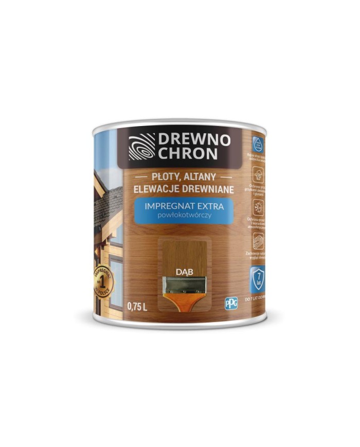 PPG Drewnoch. Impr. Ex. Powłok. Dąb 0,75L - Ochrona i Estetyka PPG Drewnoch. Impr. Ex. Powłok. Dąb 0,75L - Ochrona i Estetyka