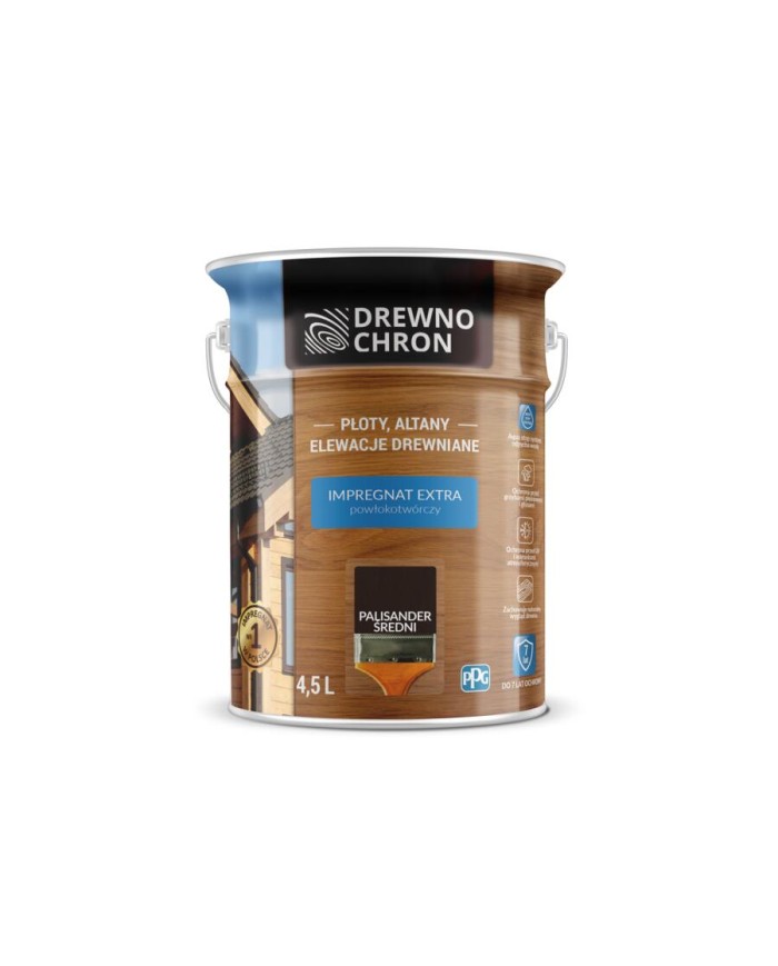 Impregnat do drewna Extra palisander 4,5 L - DREWNOCHRON Impregnat do drewna Extra palisander 4,5 L - DREWNOCHRON