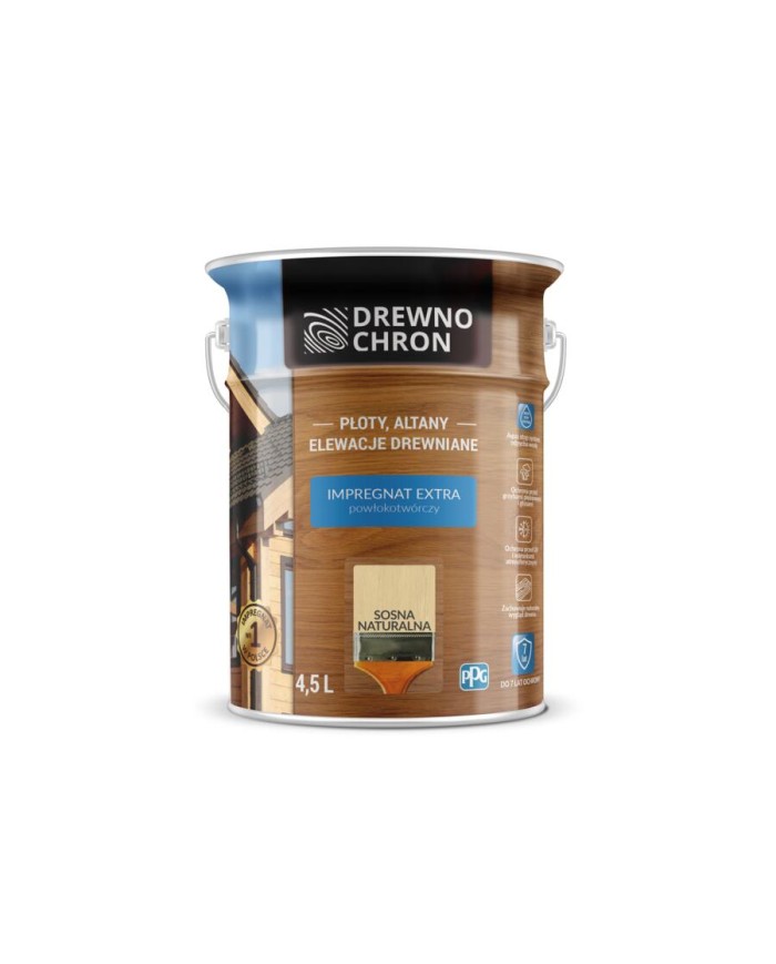 Impregnat do drewna Extra sosna naturalna 4,5 L - DREWNOCHRON