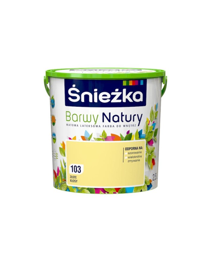 Farba do ścian i sufitów Złote Kłosy 2,5 L - ŚNIEŻKA