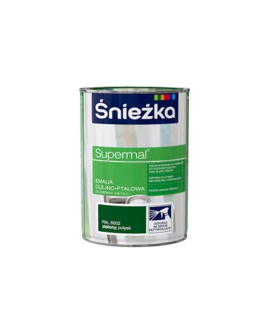 Farba do drewna i metalu Supermal 0,8 L zielony - ŚNIEŻKA Farba do drewna i metalu Supermal 0,8 L zielony - ŚNIEŻKA