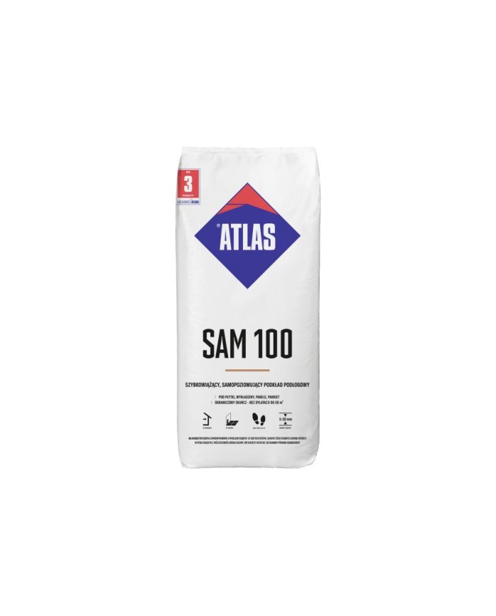 ATLAS SAM 100 - Samopoziomująca masa szpachlowa 25 kg ATLAS SAM 100 - Samopoziomująca masa szpachlowa 25 kg