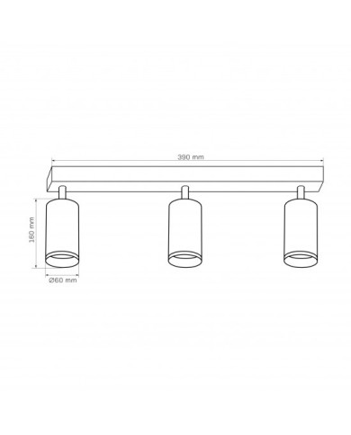 Lampa ścienno-sufitowa LONDON 3xGU10 - Biała, Nowoczesny Design Lampa ścienno-sufitowa LONDON 3xGU10 - Biała, Nowoczesny Design