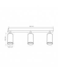 Lampa ścienno-sufitowa LONDON 3xGU10 - Biała, Nowoczesny Design Lampa ścienno-sufitowa LONDON 3xGU10 - Biała, Nowoczesny Design