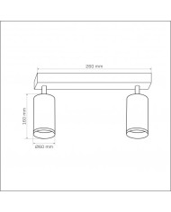 Lampa ścienno-sufitowa LONDON 2xGU10 biała - elegancja i styl