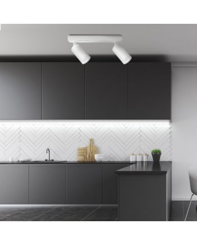 Lampa ścienno-sufitowa LONDON 2xGU10 biała - elegancja i styl Lampa ścienno-sufitowa LONDON 2xGU10 biała - elegancja i styl