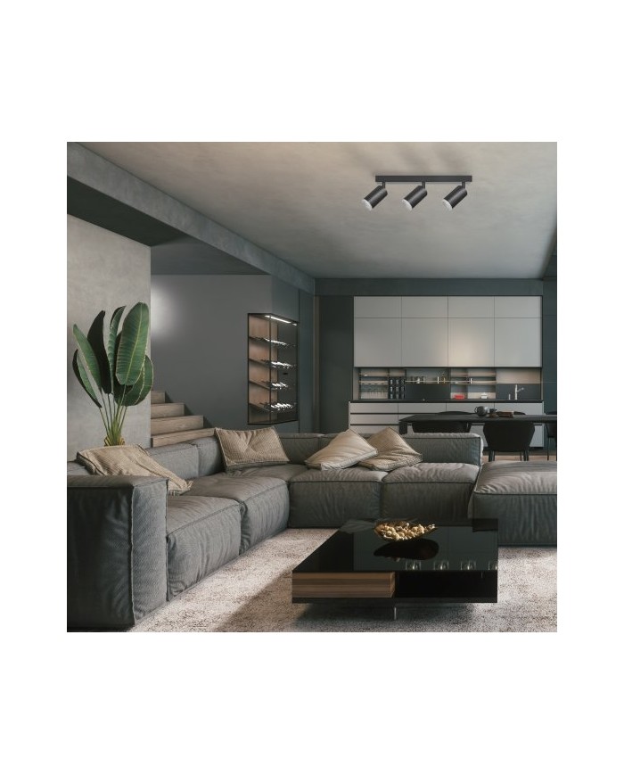 Lampa ścienno-sufitowa LONDON 3xGU10 czarna - elegancja i styl Lampa ścienno-sufitowa LONDON 3xGU10 czarna - elegancja i styl