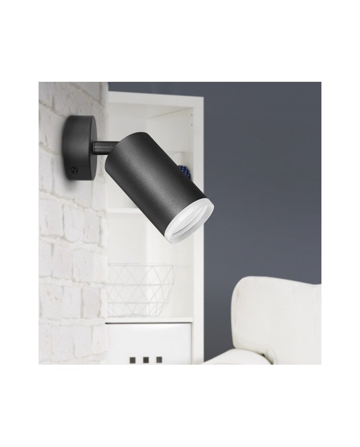 Lampa ścienno-sufitowa LONDON 1xGU10 czarna - ruchoma spot Lampa ścienno-sufitowa LONDON 1xGU10 czarna - ruchoma spot
