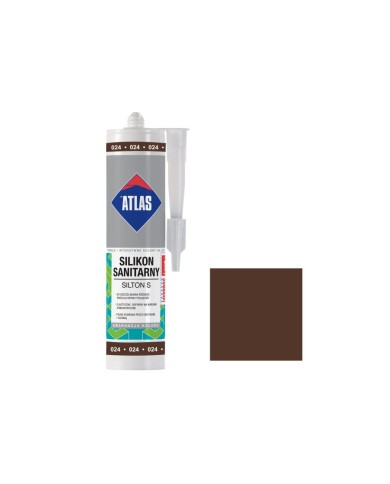 Silikon sanitarny Silton S 024 ciemnobrązowy 280ml - ATLAS