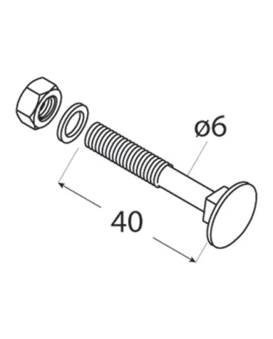 ZACB 06040 - Śruba zamkowa C 6x40, 4 sztuki - Wysoka jakość ZACB 06040 - Śruba zamkowa C 6x40, 4 sztuki - Wysoka jakość