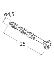 Wkręt do drewna ZAS 45025 C 4,5x25 - Wysoka jakość i trwałość Wkręt do drewna ZAS 45025 C 4,5x25 - Wysoka jakość i trwałość
