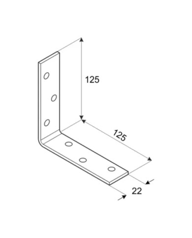 Kątownik 125x125x22x2,0 - Wysokiej jakości stalowy kątownik Kątownik 125x125x22x2,0 - Wysokiej jakości stalowy kątownik