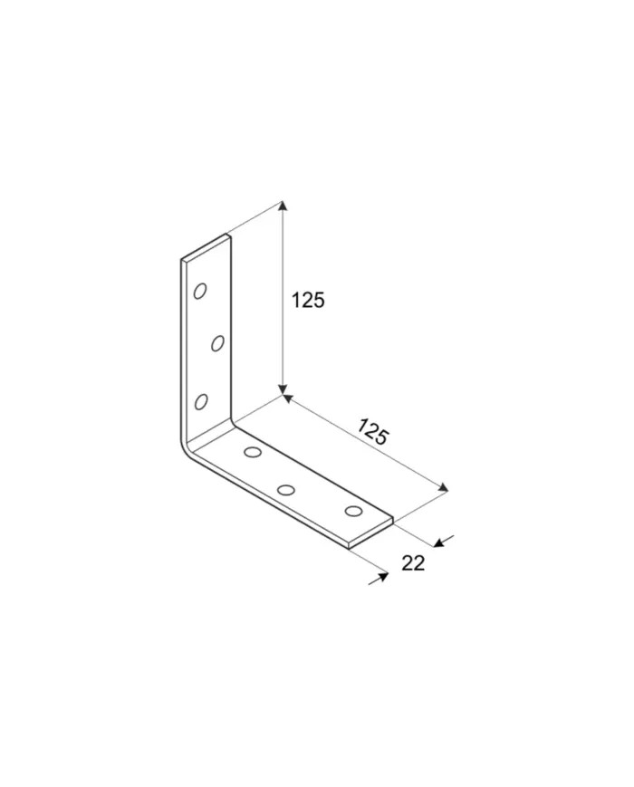 Kątownik 125x125x22x2,0 - Wysokiej jakości stalowy kątownik Kątownik 125x125x22x2,0 - Wysokiej jakości stalowy kątownik