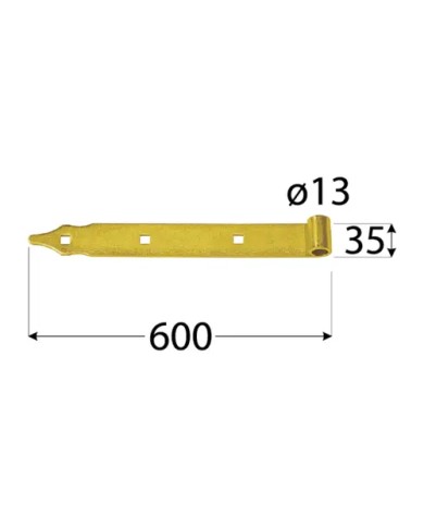 Zawias pasowy 600x35/4,0 fi 13 mm ZP 600 - Wysoka jakość i trwałość Zawias pasowy 600x35/4,0 fi 13 mm ZP 600 - Wysoka jakość i trwałość