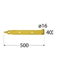 Zawias pasowy 500/16 - Wysokiej jakości zawias 500x40x5,0