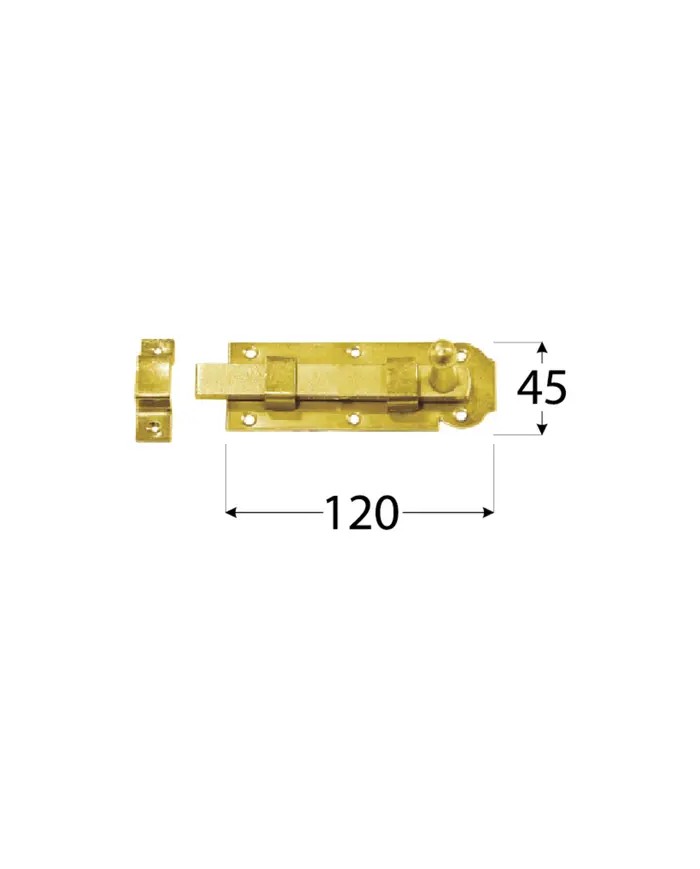Zasuwka z ryglem płaskim 120x45 - Solidne zabezpieczenie drzwi Zasuwka z ryglem płaskim 120x45 - Solidne zabezpieczenie drzwi