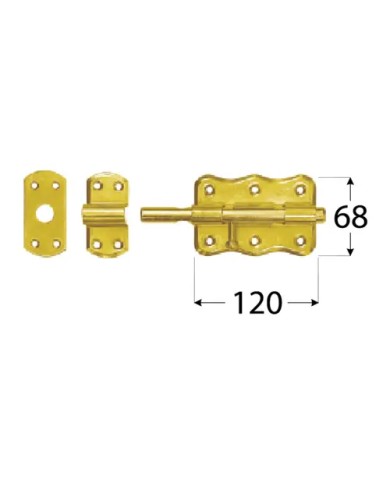 Zasuwka z ryglem okrągłym 120x68 mm - Solidne zabezpieczenie drzwi Zasuwka z ryglem okrągłym 120x68 mm - Solidne zabezpieczenie drzwi