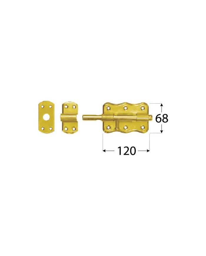 Zasuwka z ryglem okrągłym 120x68 mm - Solidne zabezpieczenie drzwi Zasuwka z ryglem okrągłym 120x68 mm - Solidne zabezpieczenie drzwi