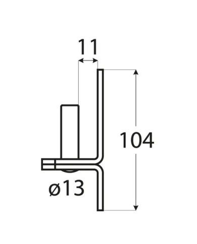 Uchwyt czopowy fi 13 mm / 11 mm C 13/11 - Czarny | Wysoka jakość Uchwyt czopowy fi 13 mm / 11 mm C 13/11 - Czarny | Wysoka jakość