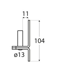Uchwyt czopowy fi 13 mm / 11 mm C 13/11 - Czarny | Wysoka jakość
