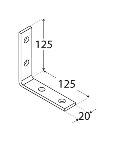 Kątownik wąski 125x125x20 KW 6 - Wysoka jakość i trwałość Kątownik wąski 125x125x20 KW 6 - Wysoka jakość i trwałość