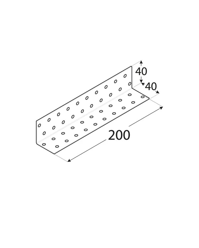 Kątownik montażowy 40x40x200 KM 15 - Solidne wsparcie w budowie