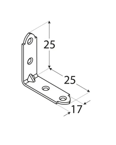 Kątownik 25x25x14x1,5 - Wysokiej jakości materiały budowlane Kątownik 25x25x14x1,5 - Wysokiej jakości materiały budowlane