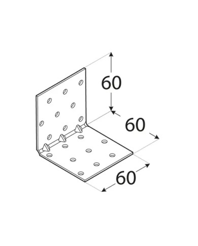 Kątownik montażowy 60x60x60 KMP 5 - Solidność i precyzja Kątownik montażowy 60x60x60 KMP 5 - Solidność i precyzja