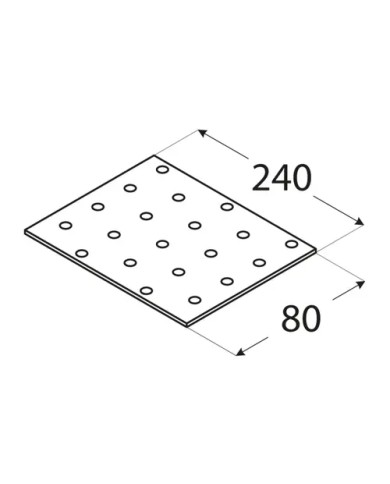 Płytka perforowana 80x240 mm PP 10 - Wysoka jakość i trwałość Płytka perforowana 80x240 mm PP 10 - Wysoka jakość i trwałość