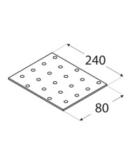 Płytka perforowana 80x240 mm PP 10 - Wysoka jakość i trwałość Płytka perforowana 80x240 mm PP 10 - Wysoka jakość i trwałość