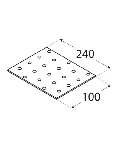 Płytka perforowana 100x240 mm PP 13 - Wysoka jakość i trwałość Płytka perforowana 100x240 mm PP 13 - Wysoka jakość i trwałość