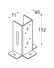 PSP 70 DX 71 150 2 - Podstawa słupa 70 | Wysoka jakość i trwałość