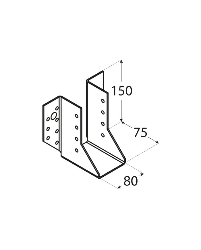 Wieszak belki WB-21 80x150 - Solidne wsparcie dla konstrukcji