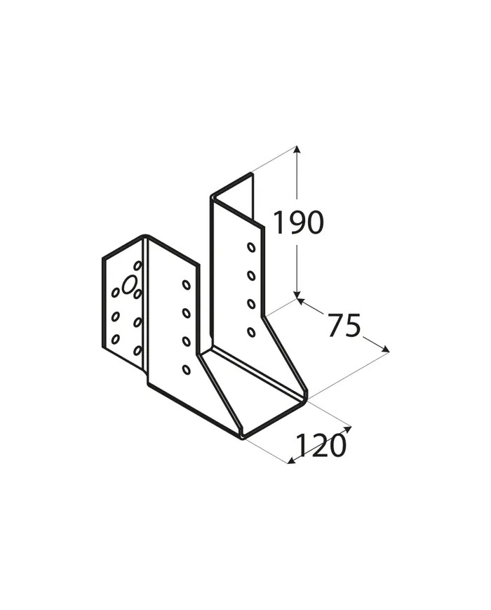 Wieszak Belki 120x190x75x2,0 - Solidne i Wytrzymałe Akcesoria