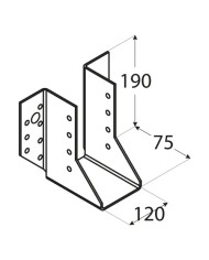 Wieszak Belki 120x190x75x2,0 - Solidne i Wytrzymałe Akcesoria