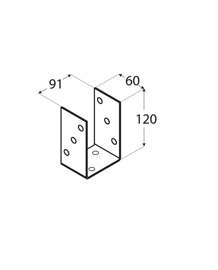 Podstawa słupa 90 PSO 90 - Wymiary 91x120x5 mm | Zakup online