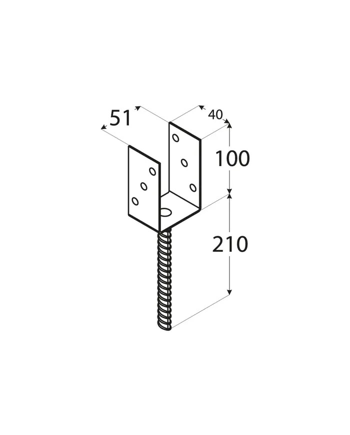 Podstawa słupa 100 lekka typ U - Wysoka jakość i trwałość
