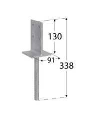 PSW 90 - Podstawa słupa 90 wpuszczona 90x130x8 - Wysoka jakość