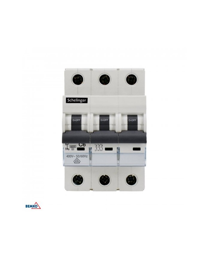 Wyłącznik nadprądowy 6KA 3P B 32A VDE Schelinger - Sprawdź!