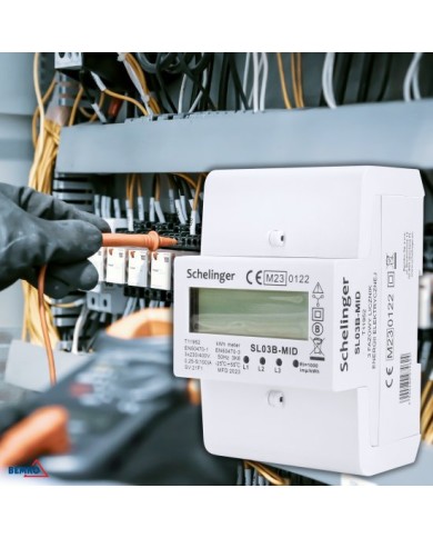 Licznik energii 3-fazowy MID Schelinger 100A - Wysoka jakość! Licznik energii 3-fazowy MID Schelinger 100A - Wysoka jakość!