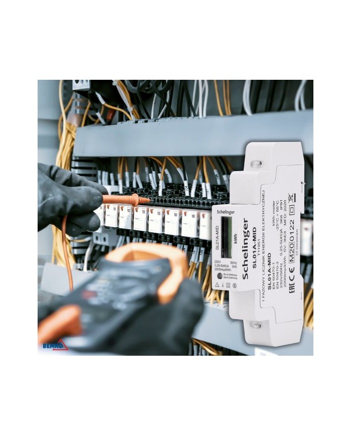 Licznik energii 1-fazowy MID Schelinger 45A - Wysoka jakość! Licznik energii 1-fazowy MID Schelinger 45A - Wysoka jakość!