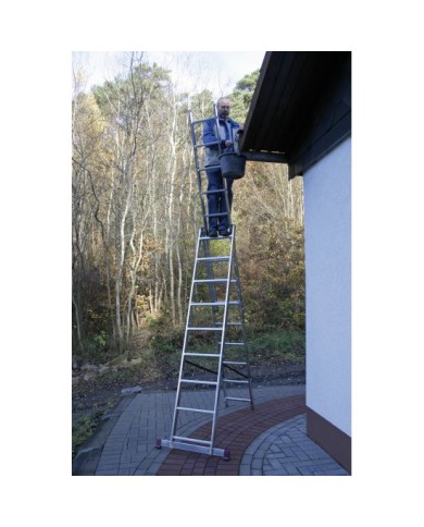 Drabina aluminiowa 3x9 stopni CORDA - wielofunkcyjna i składana Drabina aluminiowa 3x9 stopni CORDA - wielofunkcyjna i składana