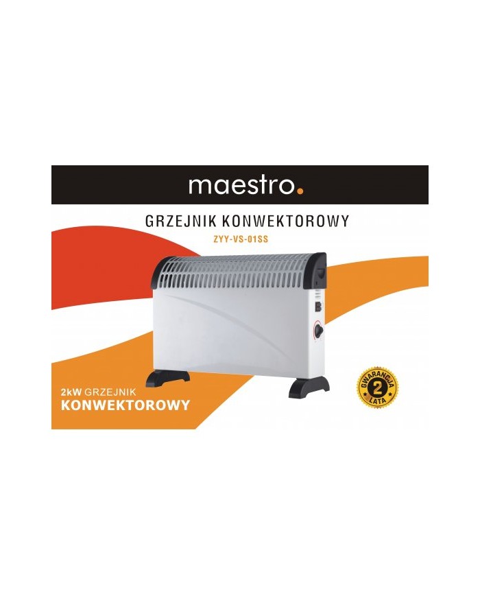 Nergis Grzejnik konwektorowy 2000 W Maestro ZYY-VS-01SS - bez nawiewu Nergis Grzejnik konwektorowy 2000 W Maestro ZYY-VS-01SS - bez nawiewu