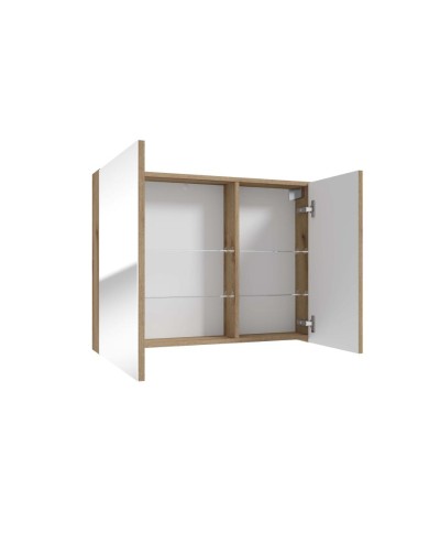 Szafka lustrzana RIETTI 80 cm - dąb evoke, lustro w zestawie Szafka lustrzana RIETTI 80 cm - dąb evoke, lustro w zestawie