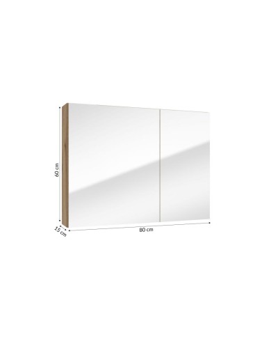 Szafka lustrzana RIETTI 80 cm - dąb evoke, lustro w zestawie Szafka lustrzana RIETTI 80 cm - dąb evoke, lustro w zestawie
