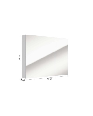 Szafka lustrzana Salsa 75cm - biały połysk, lustro - elegancja! Szafka lustrzana Salsa 75cm - biały połysk, lustro - elegancja!