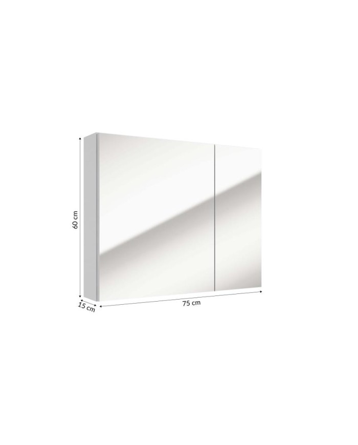 Szafka lustrzana Salsa 75cm - biały połysk, lustro - elegancja! Szafka lustrzana Salsa 75cm - biały połysk, lustro - elegancja!