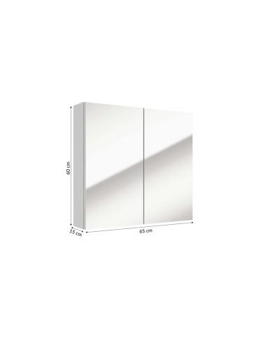 Szafka lustrzana Salsa 65 cm - biały połysk, lustro - elegancja Szafka lustrzana Salsa 65 cm - biały połysk, lustro - elegancja